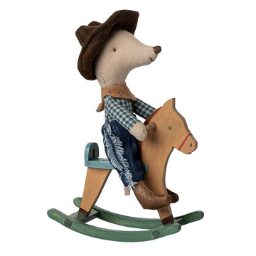 Cowboymuis op hobbelpaard - Kleine broer